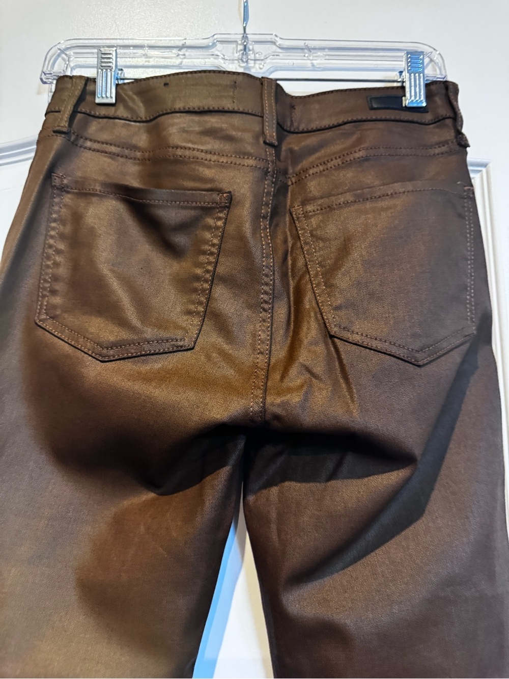 KUT The kloth brown coated denim size 4 straight leg high rise - Picture 7 of 9